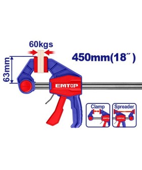 Emtop Струбцина универсальная быстрозажимная ECLPQ60301