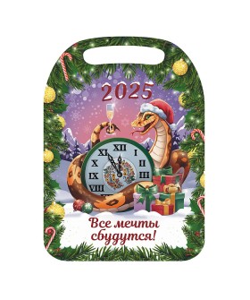 WEBBER Доска разделочная 21×29 см К-282 деревянная с рисунком НГ2025 "Все мечты сбудутся!"