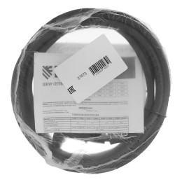 Denzel Шнур сетевой Energy Series, ПВС, 3 м, 2 x 1,5 мм, с неразборной вилкой, черный 37673