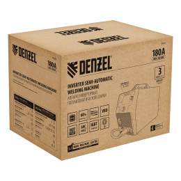 Denzel Аппарат инвертор. полуавтомат. cварки IMIG-185SDR, 180 А, ПВ 60%, катушка 5 кг 94363