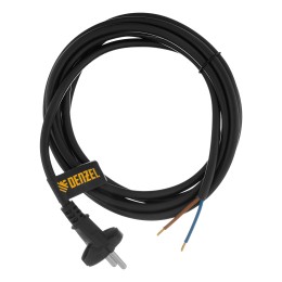 Denzel Шнур сетевой Energy Series, ПВС, 3 м, 2 x 1,5 мм, с неразборной вилкой, черный 37673