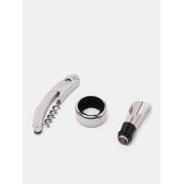 DELTA Набор д/вина Настольные игры 3пр: штопор, кольцо, дозатор HFWN046Nc