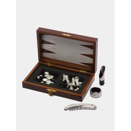 DELTA Набор д/вина Настольные игры 3пр: штопор, кольцо, дозатор HFWN046Nc