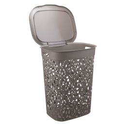 М-ПЛАСТИКА Корзина для белья 55 л ФЛОРА ФРАНЦУЗСКИЙ СЕРЫЙ М 2621