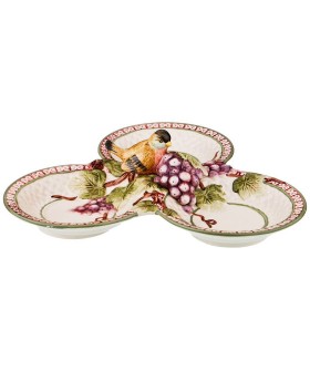 Lefard Менажница 3 Секции Птица И Виноград 30*30*8 См 59-416 Lefard Менажница 3 Секции Птица И Виноград 30*30*8 См 59-416