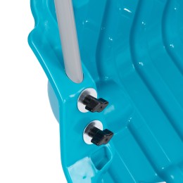 Palisad Скрепер-волокуша для уборки снега, полипропилен, колеса, 595х715х1445мм, рукоятка с ПВХ, LUXE 61694