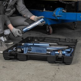 Stels Растяжка гидравлическая, 10 т, набор из 17 предметов, 7 сменных насадок, в пластиковом кейсе 51355