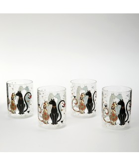 Lefard Набор Стаканов Парижские Коты Из 4-х Шт. 360 Мл 887-285 Lefard Набор Стаканов Парижские Коты Из 4-х Шт. 360 Мл 887-285