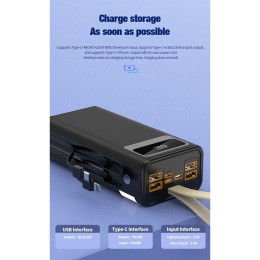 TOPOMAX Аккумулятор внешний резервный TPB-F38 30000mAh, 22.5W QC3.0 (черный)