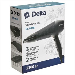 DELTA Фен электрический 2200 Вт DL-0948 черный
