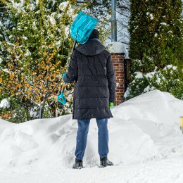 Palisad Лопата для уборки снега поликарбонат, 340х385х1340 мм, алюминиевый черенок, LUXE 61691