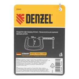 Denzel Струбцина G-образная, усиленная, 150 мм 20645