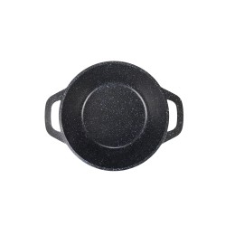 KUKMARA Кастрюля 2,5л со стеклянной крышкой, АП линия Granit (black) кгч25а