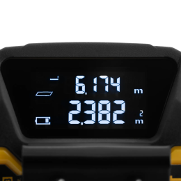 Denzel Лазерный дальномер с рулеткой LT-40, 5м x 19 мм, дальномер 40м, автомат. фиксация 38020