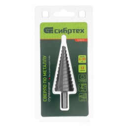Сибртех Сверло ступенчатое по металлу, 6-8-10-12-14-16-18-20-22-24-26-28-30мм, 723013