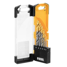 Denzel Набор сверл по металлу, 2-8мм, Р6М5К8-TiN, Golden Tip, 6 шт 723004