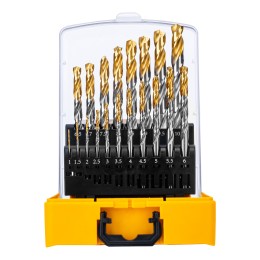 Denzel Набор сверл по металлу, 1-10 мм, Р6М5-TiN, Golden Tip, 19 шт 723003