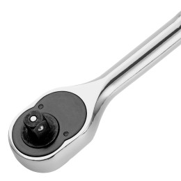 Сибртех Ключ-трещотка 3/8", 45 зубьев, цельнометаллический, с быстрым сбросом, CrV, хром 14018