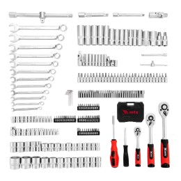 Matrix Набор инструментов, 1/2", 3/8", 1/4", пластиковый кейс 215 предметов 13589