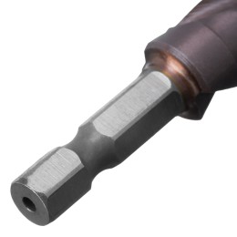 Denzel Сверло ступенчатое 4-5-6-7-8-9-10-11-12 мм, Р6М5К5, 6-гр. хвостовик 723612