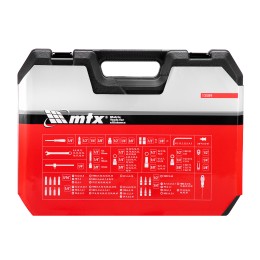 Matrix Набор инструментов, 1/2", 3/8", 1/4", пластиковый кейс 215 предметов 13589