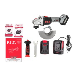P.I.T. Угловая шлифмашина аккумуляторная бесщеточная PWS20H-125D/1