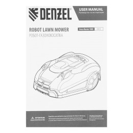 Denzel Робот-газонокосилка Grass Master 1000  1000м², 3Ач, 28V, LCD дисплей, Wi-Fi 58955