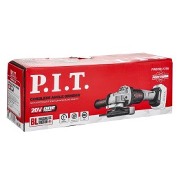 P.I.T. Угловая шлифмашина аккумуляторная бесщеточная PWS20H-125A SOLO (без АКБ и ЗУ)
