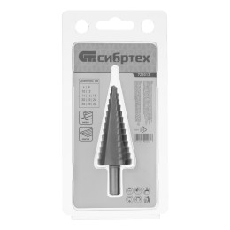 Сибртех Сверло ступенчатое по металлу, 6-8-10-12-14-16-18-20-22-24-26-28-30мм, 723013