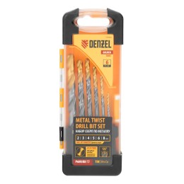 Denzel Набор сверл по металлу, 2-8мм, Р6М5К8-TiN, Golden Tip, 6 шт 723004