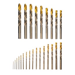 Denzel Набор сверл по металлу, 1-13 мм, Р6М5К8-TiN, Golden Tip, 25 шт 723010