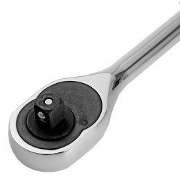 Сибртех Ключ-трещотка 1/2", 45 зубьев, с быстрым сбросом, CrV, хром 14004