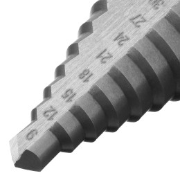 Сибртех Сверло ступенчатое по металлу, 9-12-15-18-21-24-27-30-33-36 мм, 723014