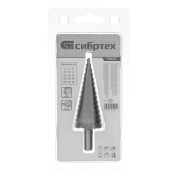 Сибртех Сверло ступенчатое по металлу, 4-6-8-10-12-14-16-18-20-22-24-26-28-30-32 мм, 723015