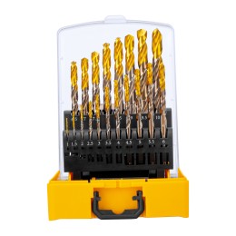 Denzel Набор сверл по металлу, 1-10 мм, Р6М5К8-TiN, Golden Tip, 19 шт 723008