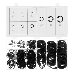 Сибртех Набор стопорных колец, D 1.5-22 мм, 300 предметов 47601