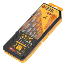 Denzel Набор сверл по металлу, 2-8мм, Р6М5-TiN, Golden Tip, 6 шт 723000