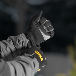 Denzel Перчатки универсальные, двойные, работа с сенсорным экраном, вязаная манжета, размер 10 68094
