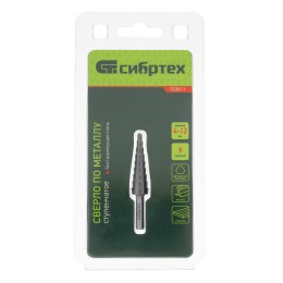 Сибртех Сверло ступенчатое по металлу 4-5-6-7-8-9-10-11-12 мм, 723011