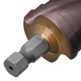 Denzel Сверло ступенчатое, 4-6-8-10-12-14-16-18-20-22-24-26-28-30-32 мм, Р6М5К5, 6-гр. хвостовик 723616