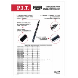 P.I.T. Сверло по металлу самоцентрирующееся (AMED16-0002)