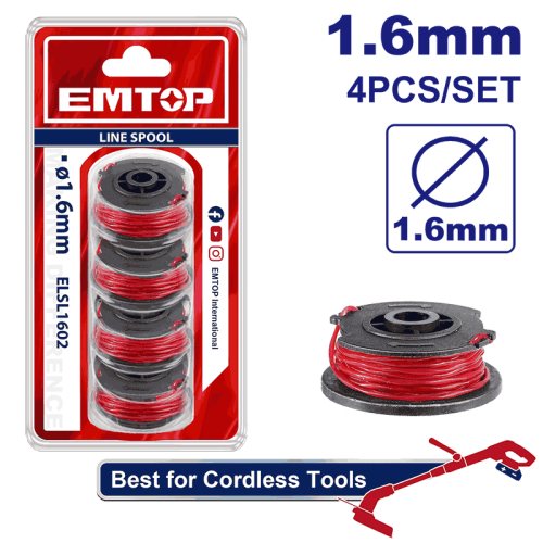 Головка с леской для триммера Emtop ELSL1602