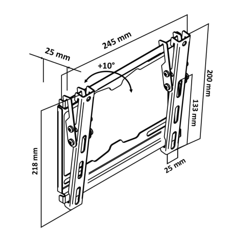 Кронштейн LE'STER LST-301.02 для ТВ 10"- 55", черный