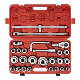 Matrix Набор торцевых головок 3/4"–1", головки 21 х 65 мм, 26 предметов, в пласт. боксе 13539