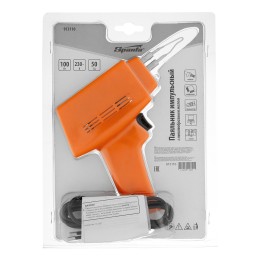 Sparta Паяльник импульсный с петлеобразным жалом, 100 Вт, 220 В 913110