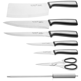 Lefard Набор ножей Agness с ножницами и мусатом на пластиковой подставке, 8 предметов. 911-769