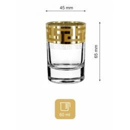 ГУСЬ ХРУСТАЛЬНЫЙ Набор для водки 7пр. Греческий узор EAV03-1160/837