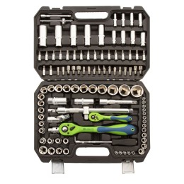 Сибртех Набор инструментов 108 предметов, CrV, 1/2", 1/4"  13511