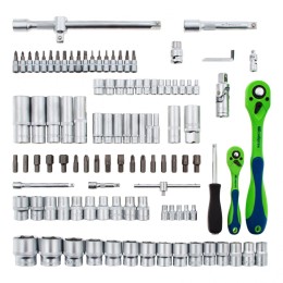 Сибртех Набор инструментов 108 предметов, CrV, 1/2", 1/4"  13511