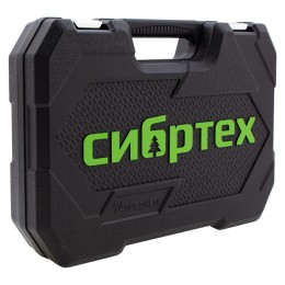 Сибртех Набор инструментов 108 предметов, CrV, 1/2", 1/4"  13511
